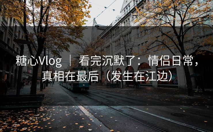 糖心Vlog ｜ 看完沉默了：情侣日常，真相在最后（发生在江边）
