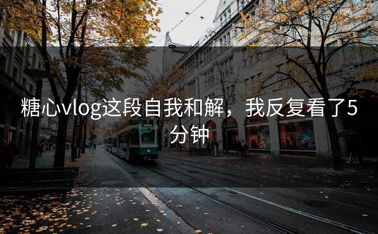 糖心vlog这段自我和解，我反复看了5分钟