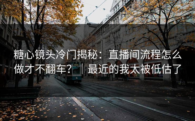 糖心镜头冷门揭秘：直播间流程怎么做才不翻车？｜最近的我太被低估了