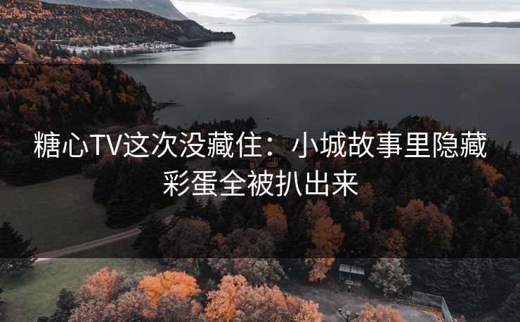 糖心TV这次没藏住：小城故事里隐藏彩蛋全被扒出来