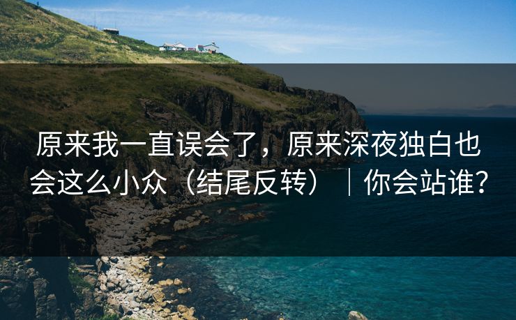 原来我一直误会了，原来深夜独白也会这么小众（结尾反转）｜你会站谁？